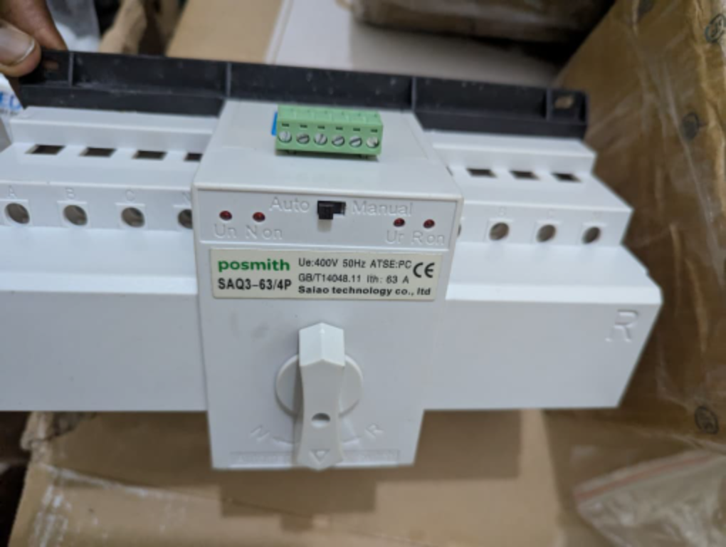 Automatic Transfer Switch (ATS) - Model: SAQ3-63/4P