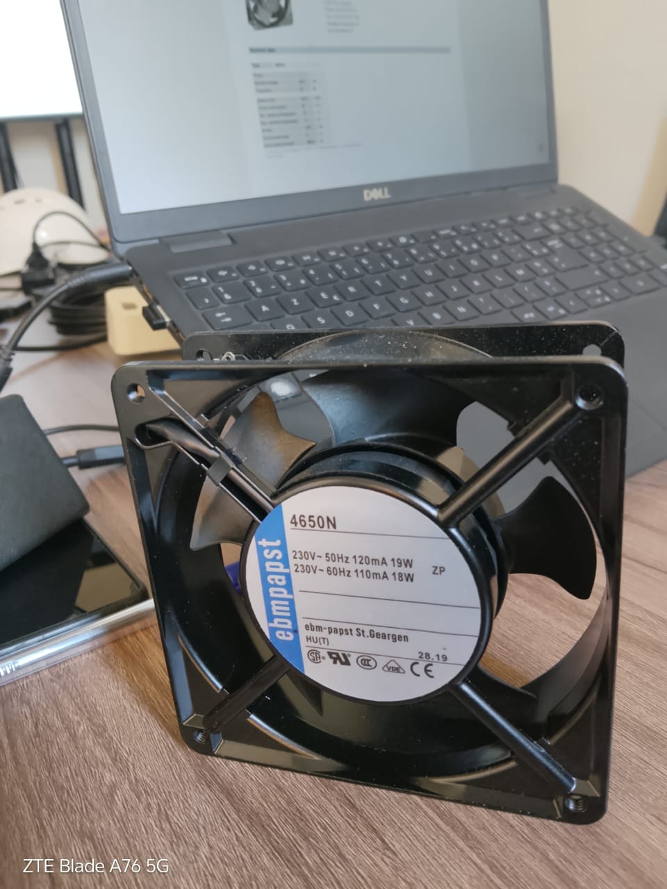 Compact axial fan for electrical cabinet