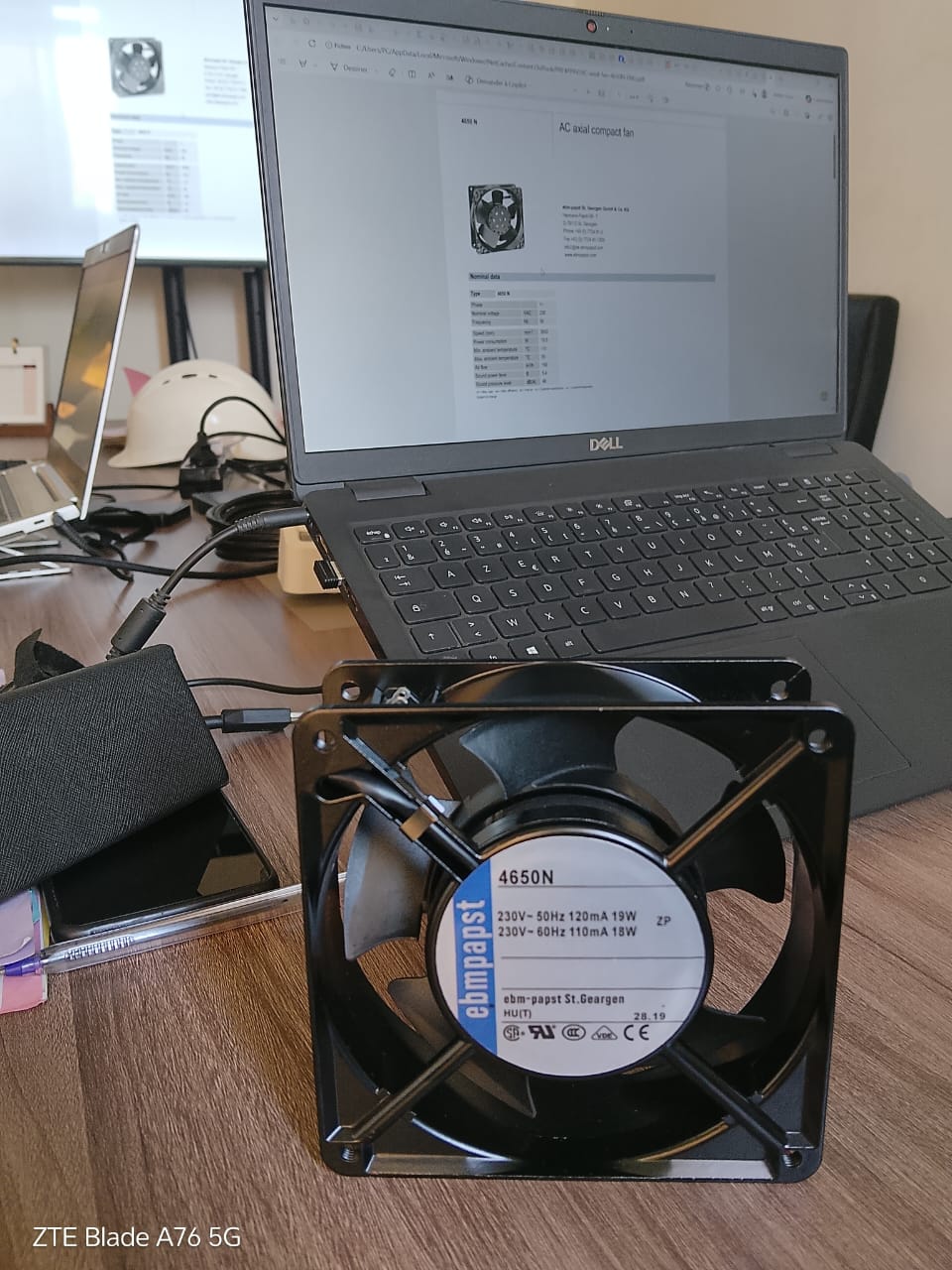 Compact axial fan for electrical cabinet