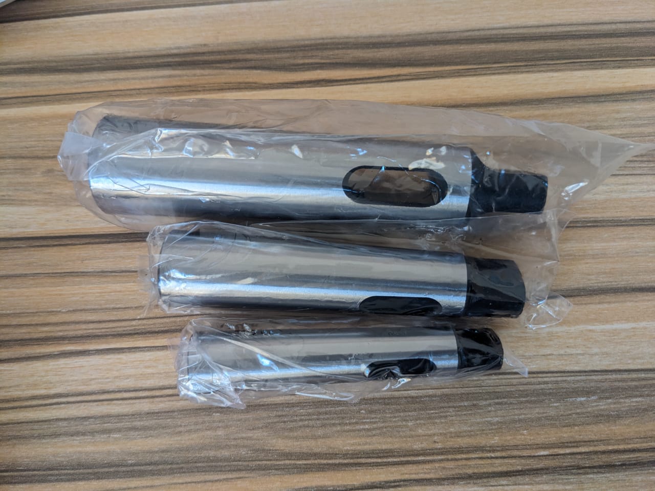 Set of three Morse taper sleeves (MT1-MT2-MT3)