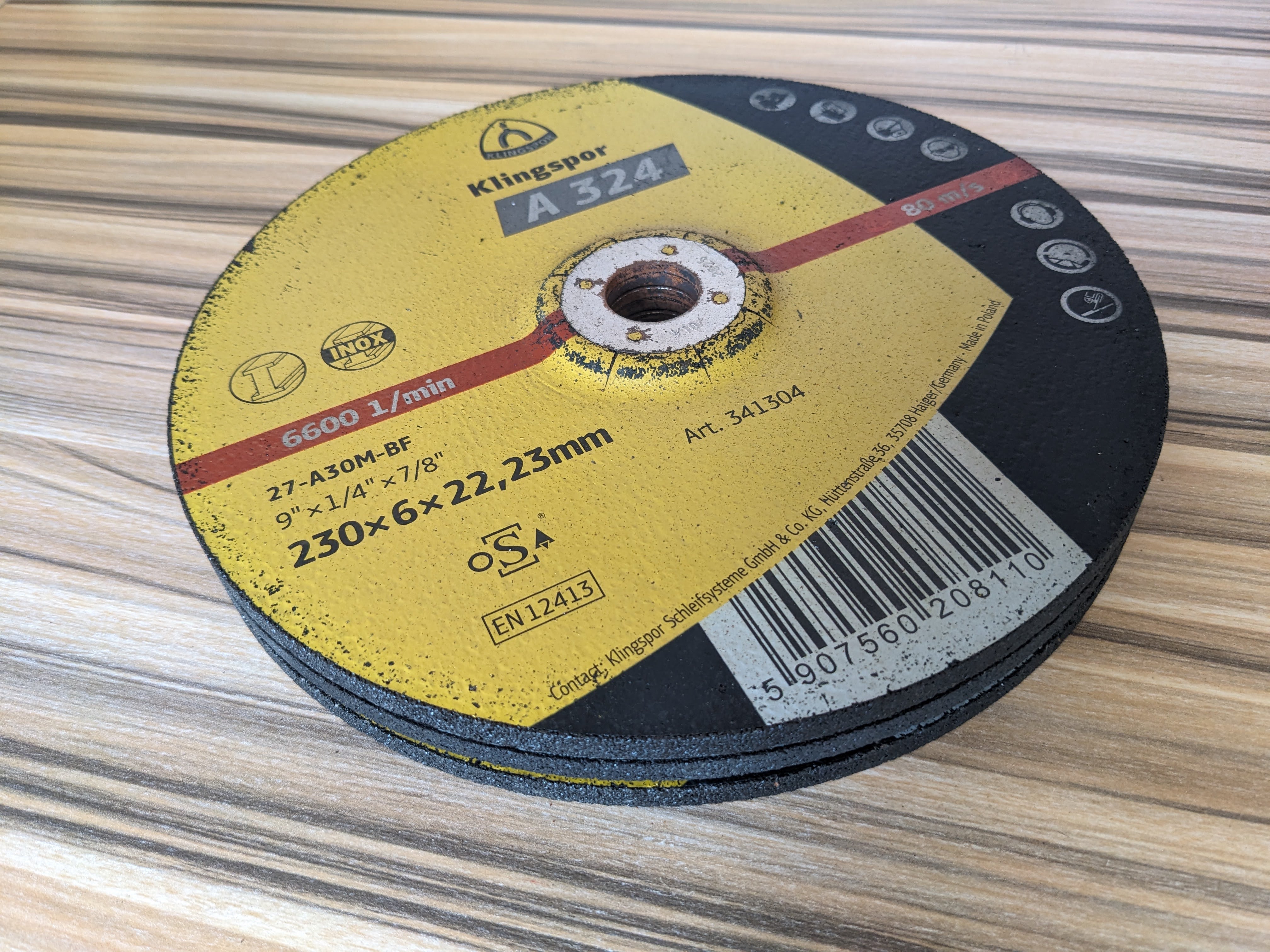 Grinding disc 230x6x22.23; Klingspor - 42-A30M-BF
